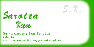 sarolta kun business card